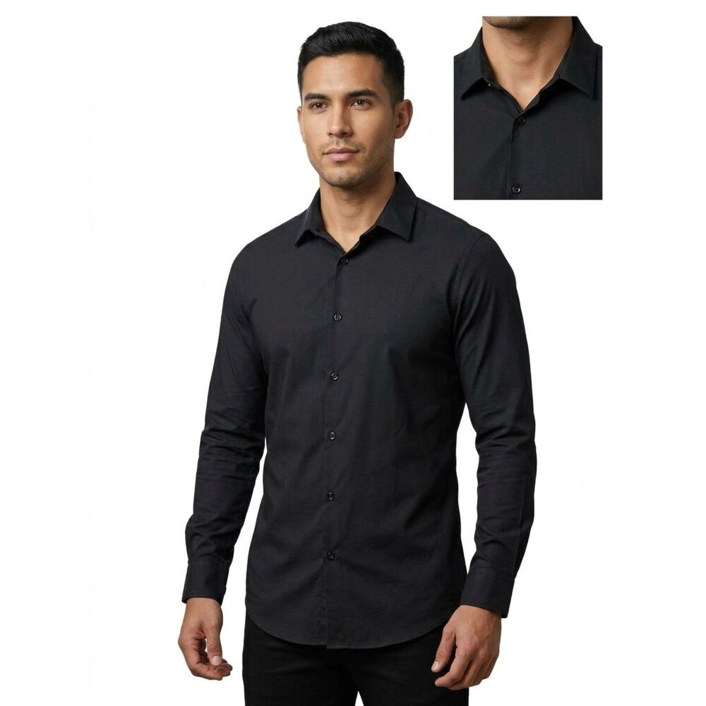 Zara Men's Black Casual Button Down Shirt  M